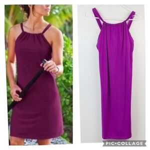 Athleta Kokomo swim dress convertible back with shelf bra. (foam cups removed)